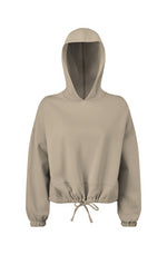 Load image into Gallery viewer, Ladies&#39; Cropped Oversize Hooded Sweatshirt
